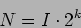 \begin{displaymath}
N = I \cdot 2^k
\end{displaymath}