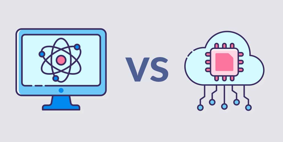 Data science vs computer science icons