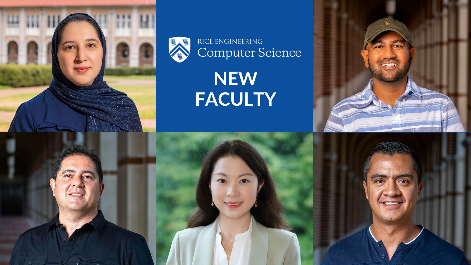Rice CS welcomes five new faculty members 
