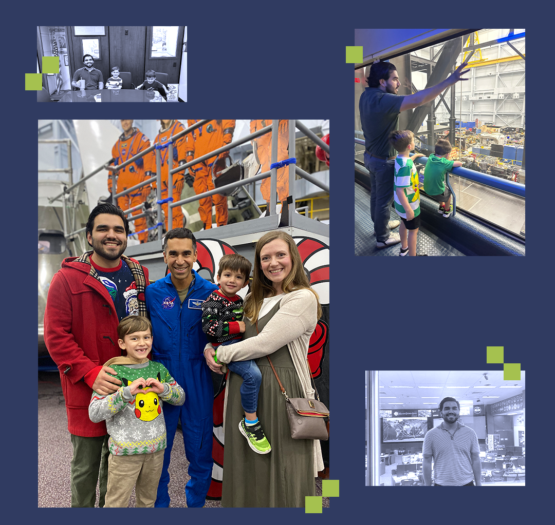 A collage featuring various families with their children, showcasing moments of joy and connection.